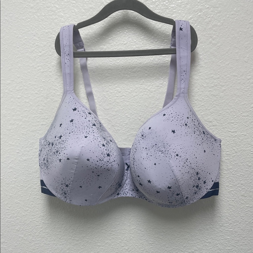 Cacique Women's Lilac Purple with Navy Starry Night Bra 42F
